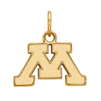 LogoArt 14K Gold Over Silver Minnesota Golden Gophers Pendant