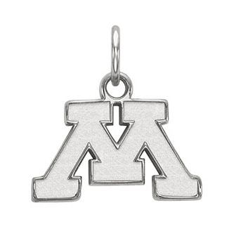 LogoArt 10K White Gold Minnesota Golden Gophers Pendant