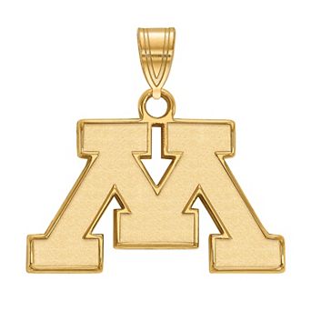LogoArt Minnesota Golden Gophers Sterling Silver 14K Gold Plated Small Pendant