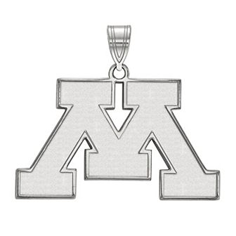 LogoArt Minnesota Golden Gophers 10K White Gold Large Pendant