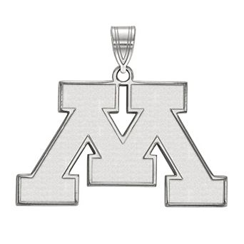 LogoArt Minnesota Golden Gophers 14K White Gold Large Pendant