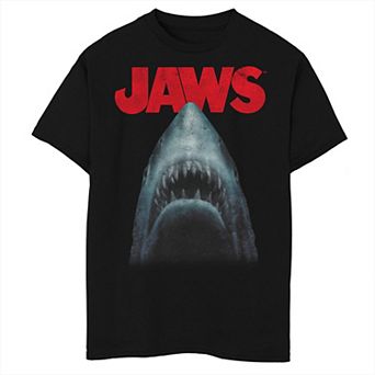 Boys 8-20 Jaws Shark In Dark Waters Classic Icon Graphic Tee