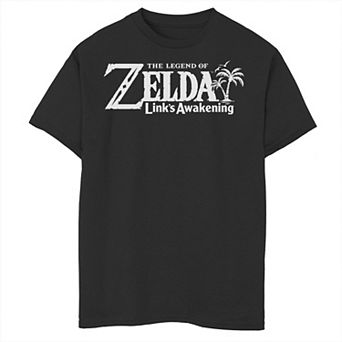 Boys 6-20 Nintendo Legend Of Zelda Links Awakening Palm Tree Logo Graphic Tee