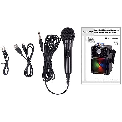 Karaoke USA Portable Bluetooth Karaoke Player