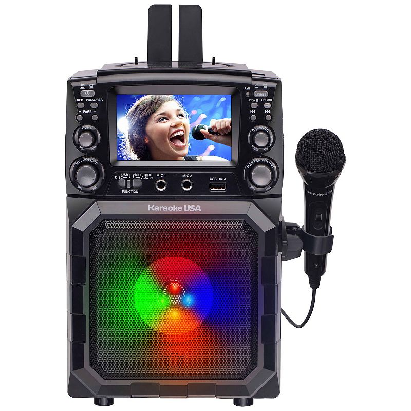 Karaoke USA - MP3 Portable Karaoke System - Black