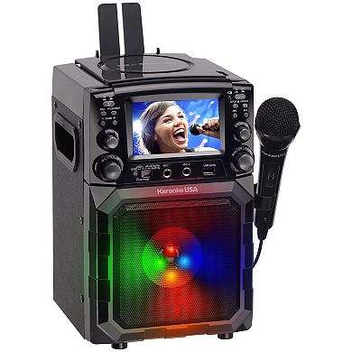 Karaoke USA Portable CDG/MP3G Bluetooth Karaoke Player with 4.3" TFT Color Screen and Recording Function
