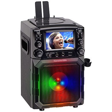 Karaoke USA Portable CDG/MP3G Bluetooth Karaoke Player with 4.3" TFT Color Screen and Recording Function