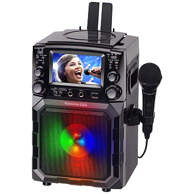 Karaoke USA Portable CDG/MP3G Bluetooth Karaoke Player with 4.3" TFT Color Screen and Recording Function