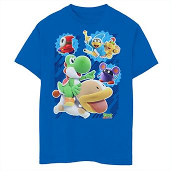 Boys 6-20 Nintendo Yoshi's Crafted World Group Shot Poster Graphic Tee