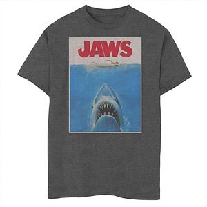 Boys 8 20 Jaws Surfacing Neon Poster Logo Graphic Tee - jaws roblox id