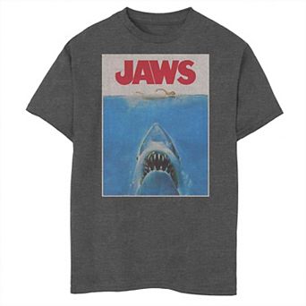 Boys 8-20 Jaws Classic Retro Shark Attack Poster Graphic Tee