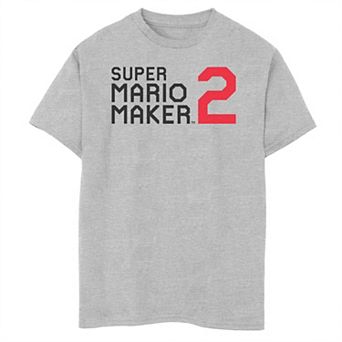 Boys 6-20 Nintendo Super Mario Maker 2 Simple Logo Graphic Tee