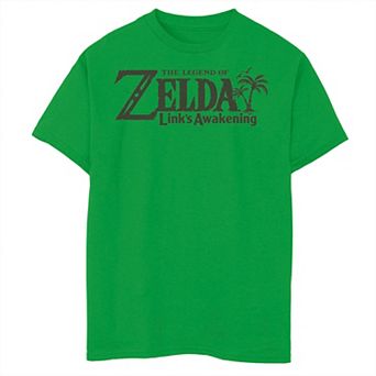 Boys 6-20 Nintendo Legend Of Zelda Links Awakening Palm Tree Logo Graphic Tee