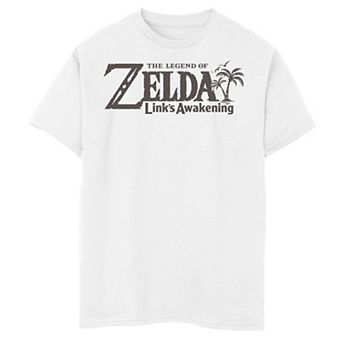 Boys 6-20 Nintendo Legend Of Zelda Links Awakening Palm Tree Logo Graphic Tee