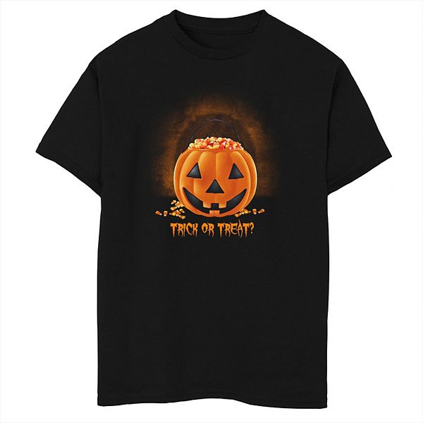 Boys 8-20 Halloween Trick Or Treat Pumpkin Candy Corn Graphic Tee