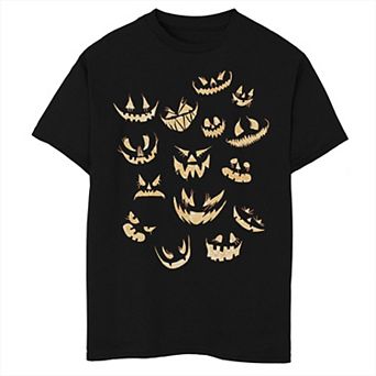 Boys 8-20 Halloween Jack-O'-lantern Pumpkin Faces Graphic Tee