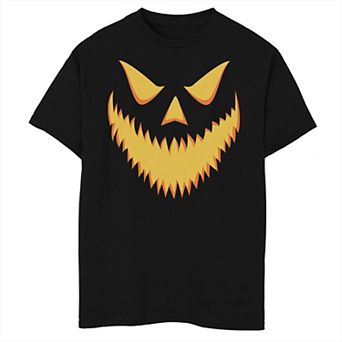 Boys 8-20 Halloween Jack-O'-lantern Scary Grin Graphic Tee