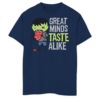 Boys 8-20 Zombie Humor Tasty Minds Graphic Tee