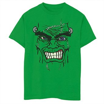 Boys 8-20 Halloween Spooky Frankenstein Face Graphic Tee