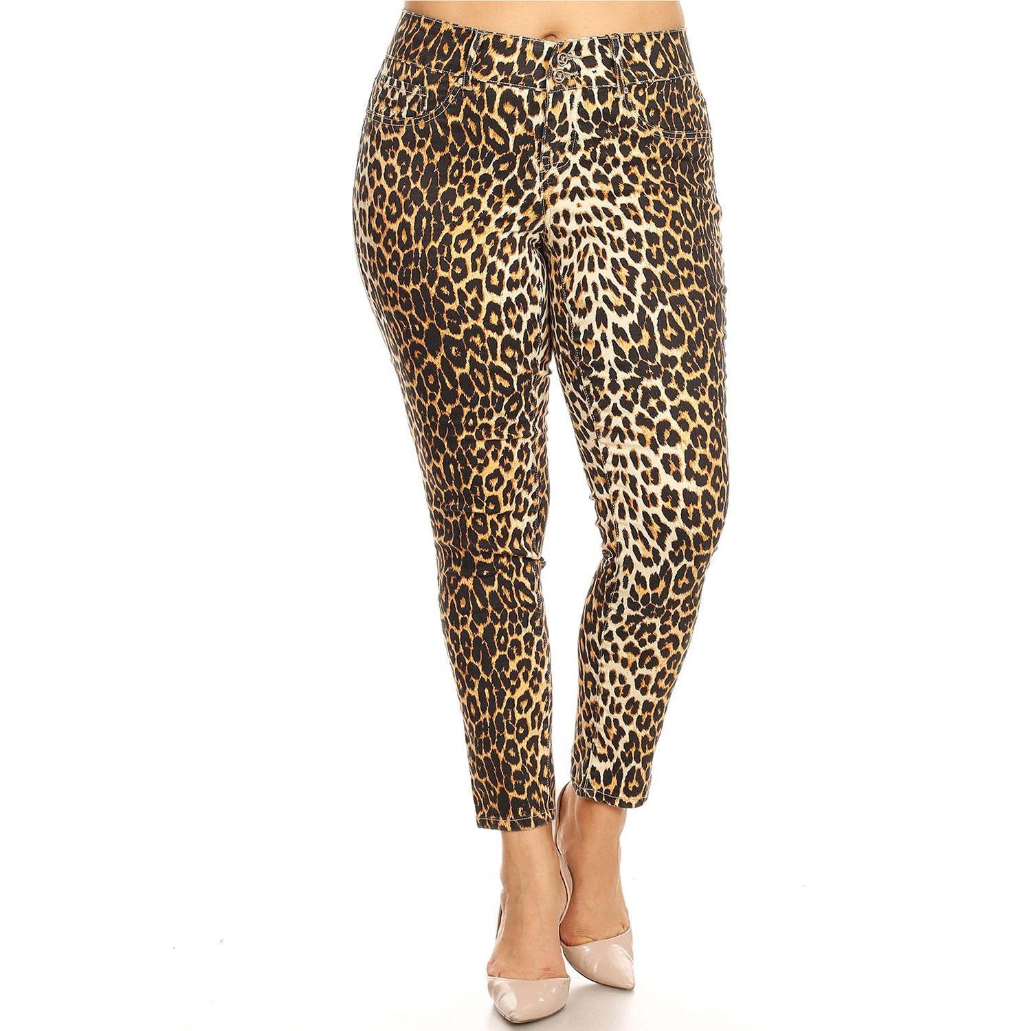 high waisted cheetah print pants