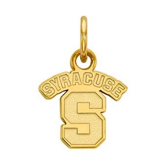 LogoArt Syracuse Orange Sterling Silver 14K Gold Plated XS Pendant