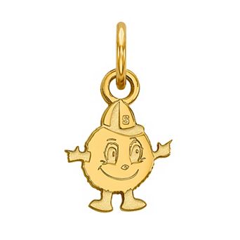 LogoArt Syracuse Orange Sterling Silver 14K Gold Plated XS Pendant