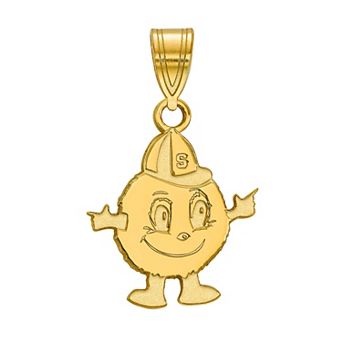 LogoArt Syracuse Orange 10K Yellow Gold Medium Pendant