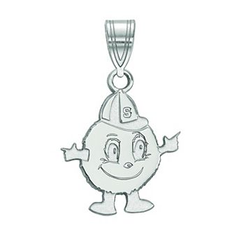 LogoArt Syracuse Orange 10K White Gold Medium Pendant