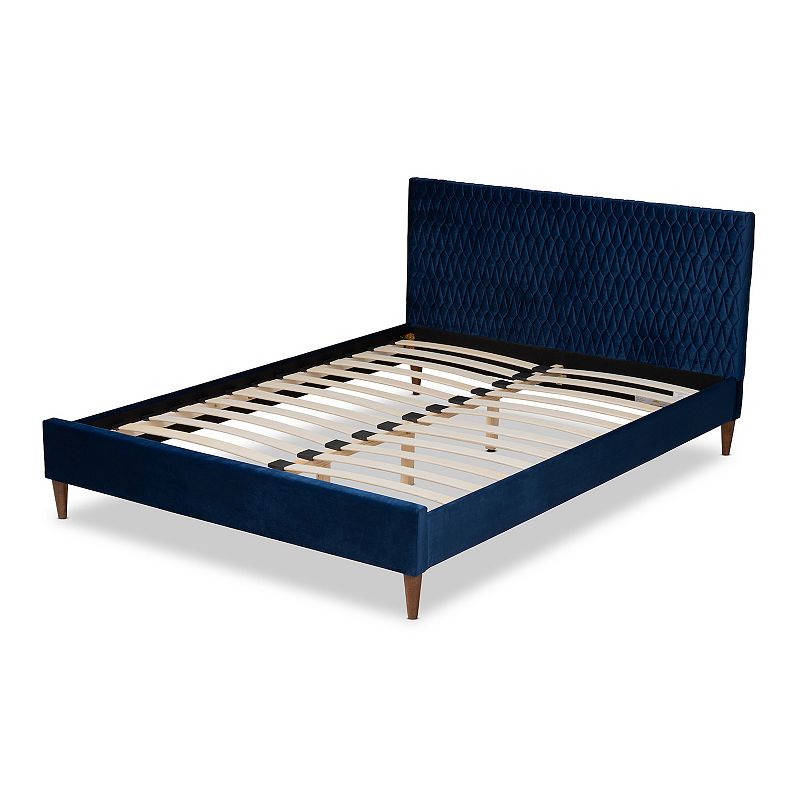 68104177 Baxton Studio Frida Navy Full Bed, Blue sku 68104177