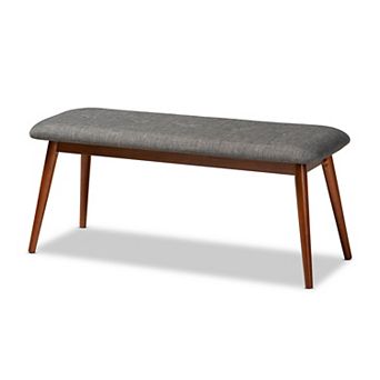 Baxton Studio Flora Gray Bench