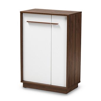 Baxton Studio Mette Medium Brown Shoe Cabinet