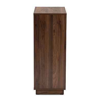 Baxton Studio Mette Medium Brown Shoe Cabinet