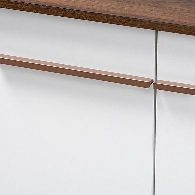 Baxton Studio Mette Medium Brown Shoe Cabinet