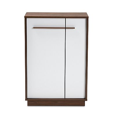 Baxton Studio Mette Medium Brown Shoe Cabinet