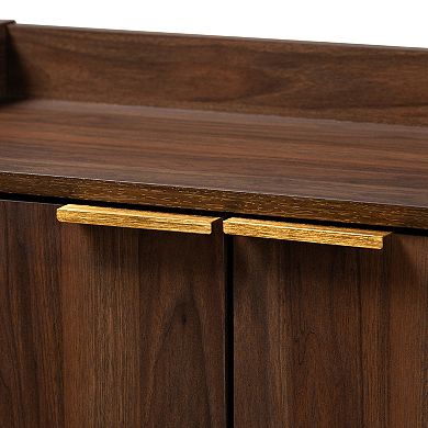 Baxton Studio Lena Medium Brown Shoe Cabinet