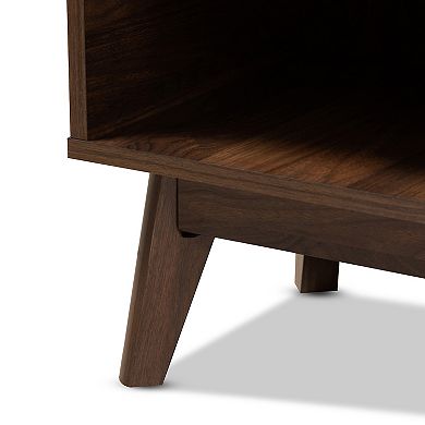 Baxton Studio Lena Medium Brown Shoe Cabinet