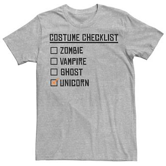Men's Halloween Costume Checklist Tee