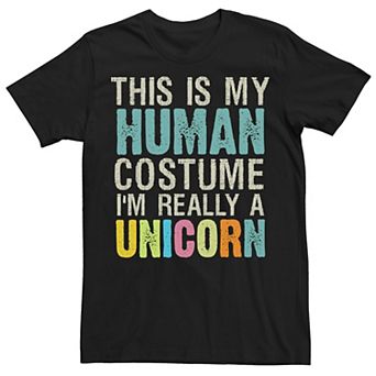 Men's Human Costume I'm Really A Unicorn Tee