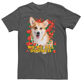 Men's We're All Doomed Corgi Floral Tee