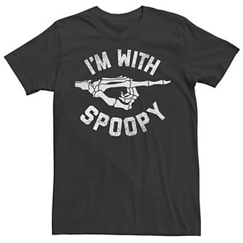 Men's I'm With Spoopy Skeleton Hand Tee