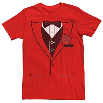 Men's Tuxedo With Rose Tee