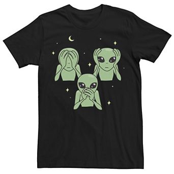 Men's Aliens See No Evil, Hear No Evil, Speak No Evil Tee