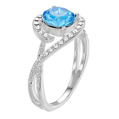 Brilliance Birthstone Swirl Ring with Crystals