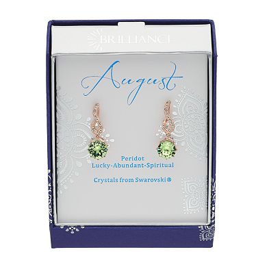 Brilliance Birthstone Twist Earrings with Crystals