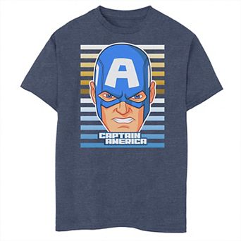 Boys 8-20 Marvel Captain America Avengers Face Tee