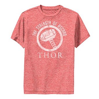 Boys 8-20 Marvel Thor Hammer Strength of Asgard Performance Tee