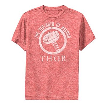 Boys 8 20 Marvel Thor Hammer Strength Of Asgard Performance Tee - avengers roblox thor hammer