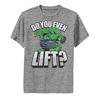 Boys 8-20 Marvel Hulk Do You Even Lift Workout Performance Tee