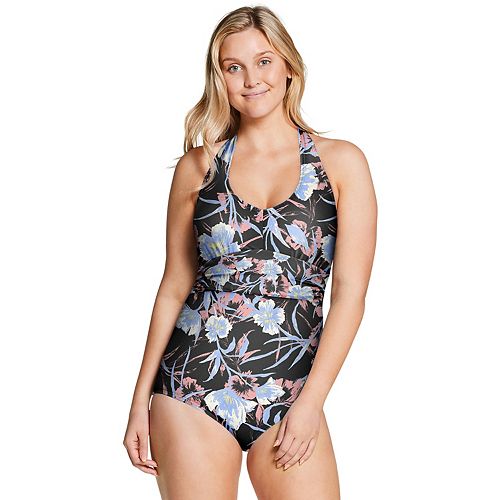 Womens Speedo Print Halter One Piece Swimsuit