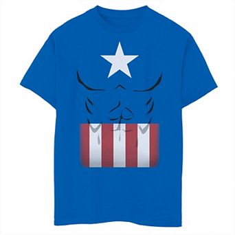 Boys 8-20 Marvel Captain America Simple Suit Tee
